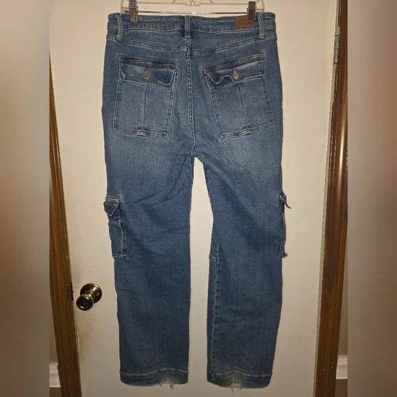 Judy Blue Denim Cargo Pants Jeans Women's Size 15/32 - Picture 3 of 3